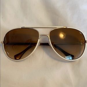 Balenciaga Designer Leather Aviator Sunglasses!